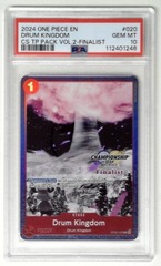 V1646: 2024: Drum Kingdom: OP08-020: Finalist: PSA: 10: GEM MT: 112401246